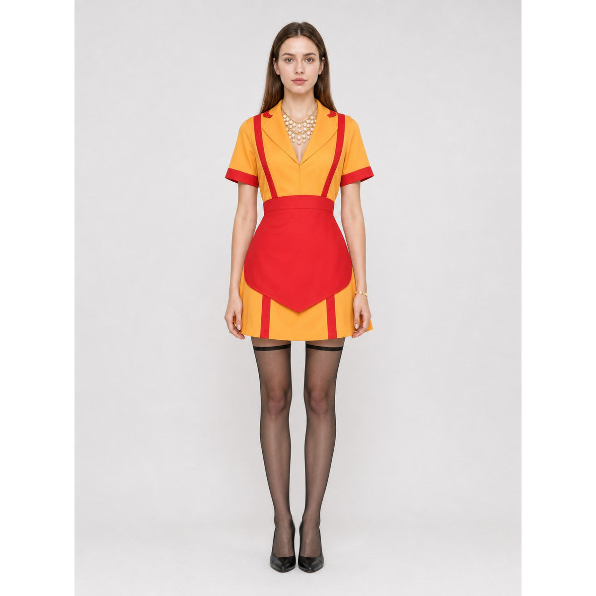 Retro-Style Cosplay Costume with Accessories on-model view