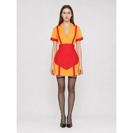 Retro-Style Cosplay Costume with Accessories on-model view