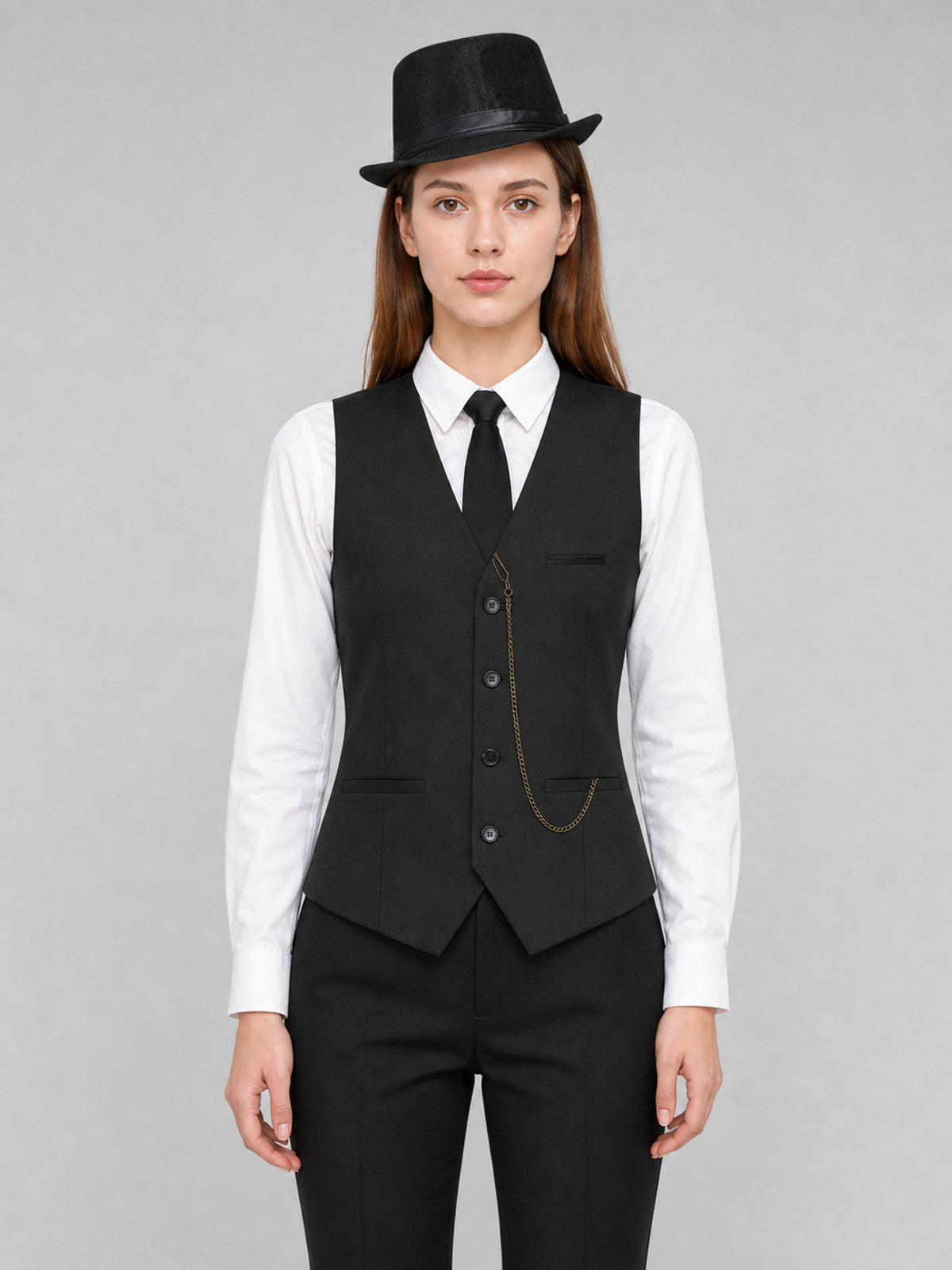 The vintage costume is designed in a formal style with retro and front view