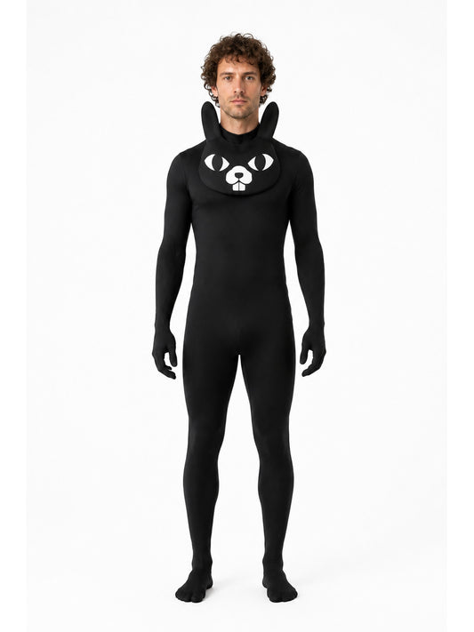 Rabbit Jumpsuit with Long Ears and Face main product view