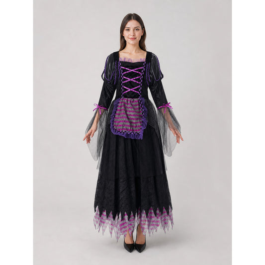 Witch Costume with Dress and Pointed Hat