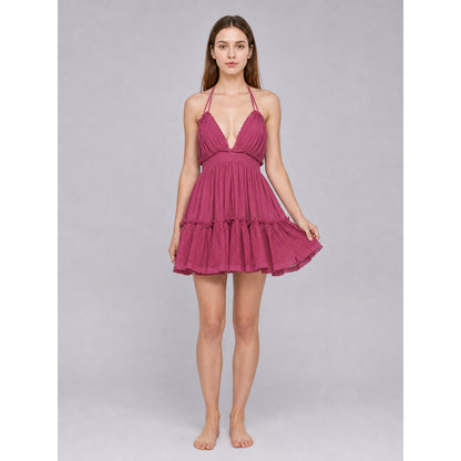Strappy Dress with Tiered Skirt and Ruffles