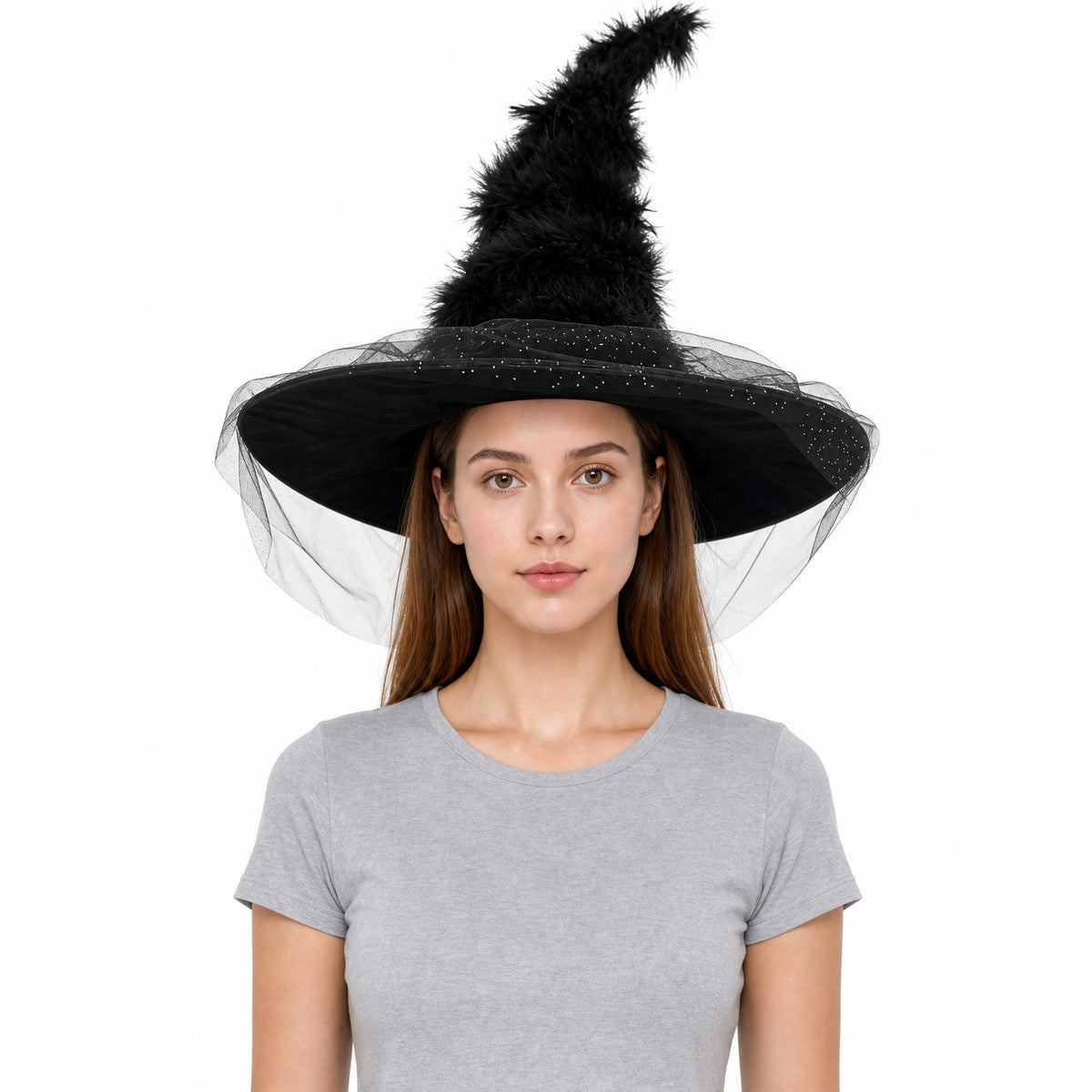 Halloween Witch Hat with Veil