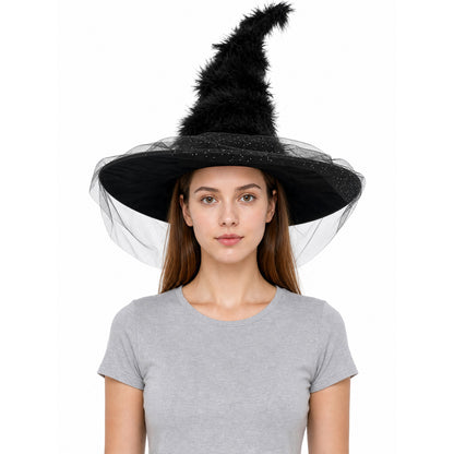 Halloween Witch Hat with Veil