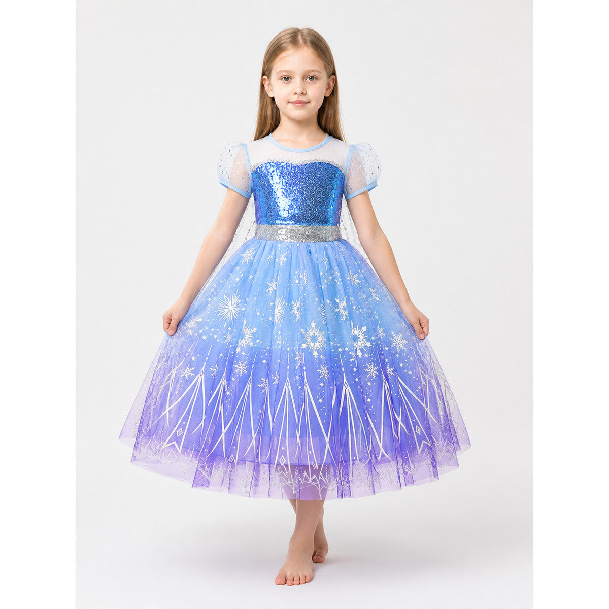 Princess Costume with Snowflakes for Halloween