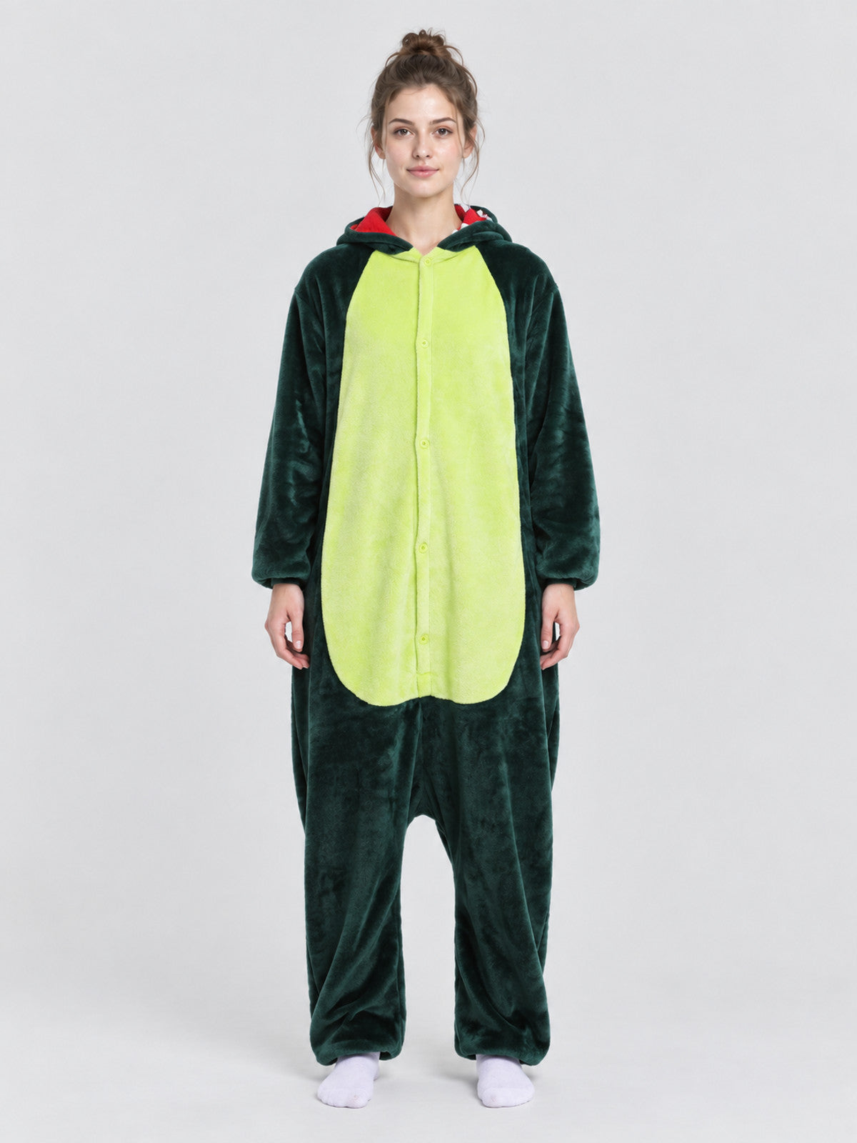Dark green kigurumi pajama with hood and spikes