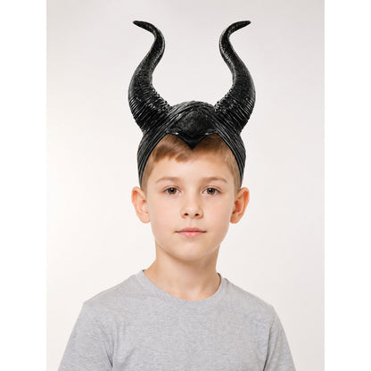 Carnival Headpiece with Black Horns for Cosplay main product view