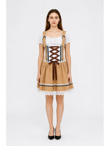 Bavarian-Style Dress with Lacing and Lace main product view