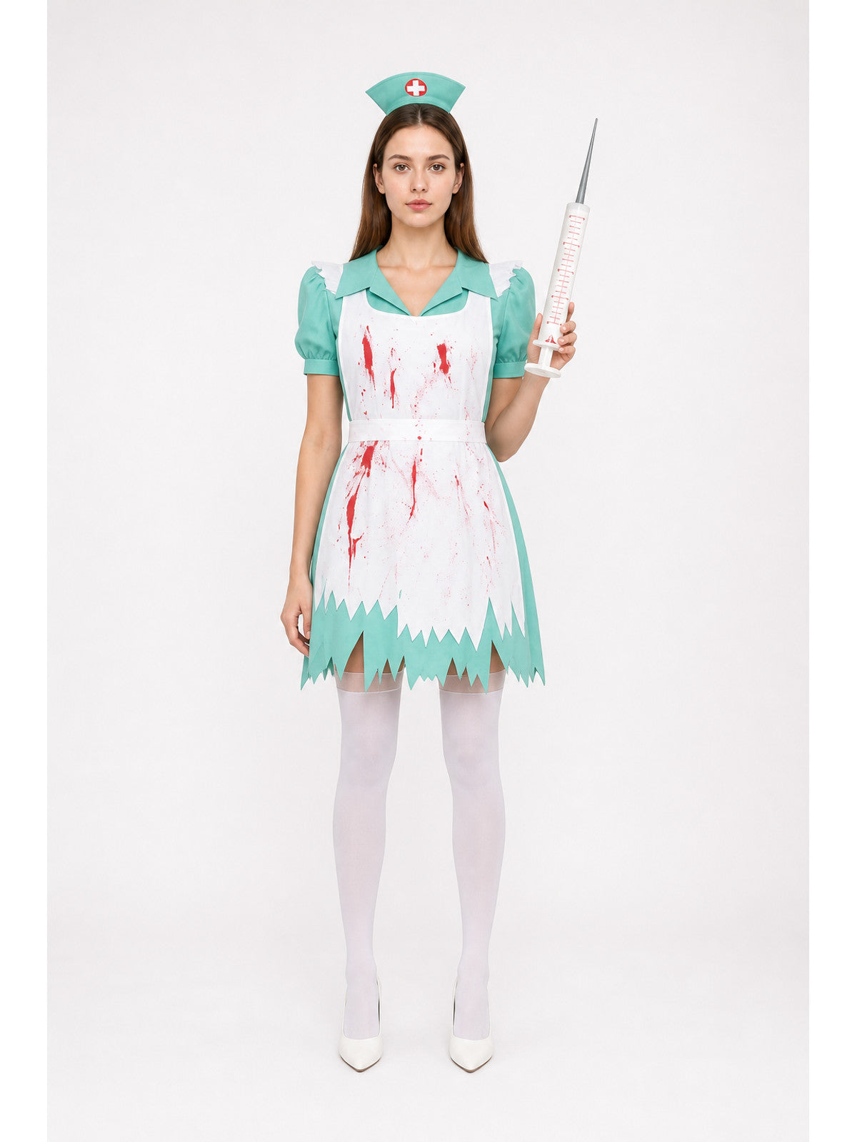 Medical Costume with Red Blood Spots for Halloween main product view