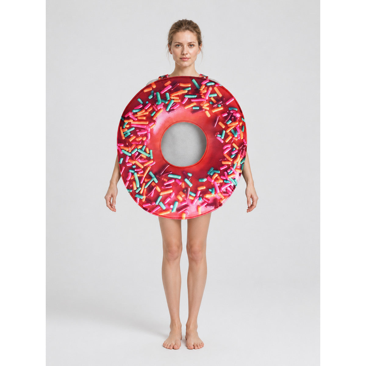 Donut Carnival Costume with Colorful Sprinkles on-model view
