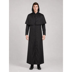 Halloween Costume: Black Hooded Cloak
