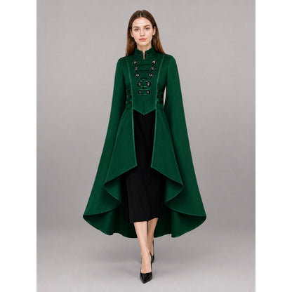 Green Carnival Cloak with Black Inserts front view