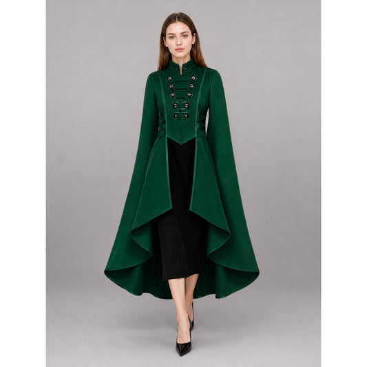 Green Carnival Cloak with Black Inserts front view