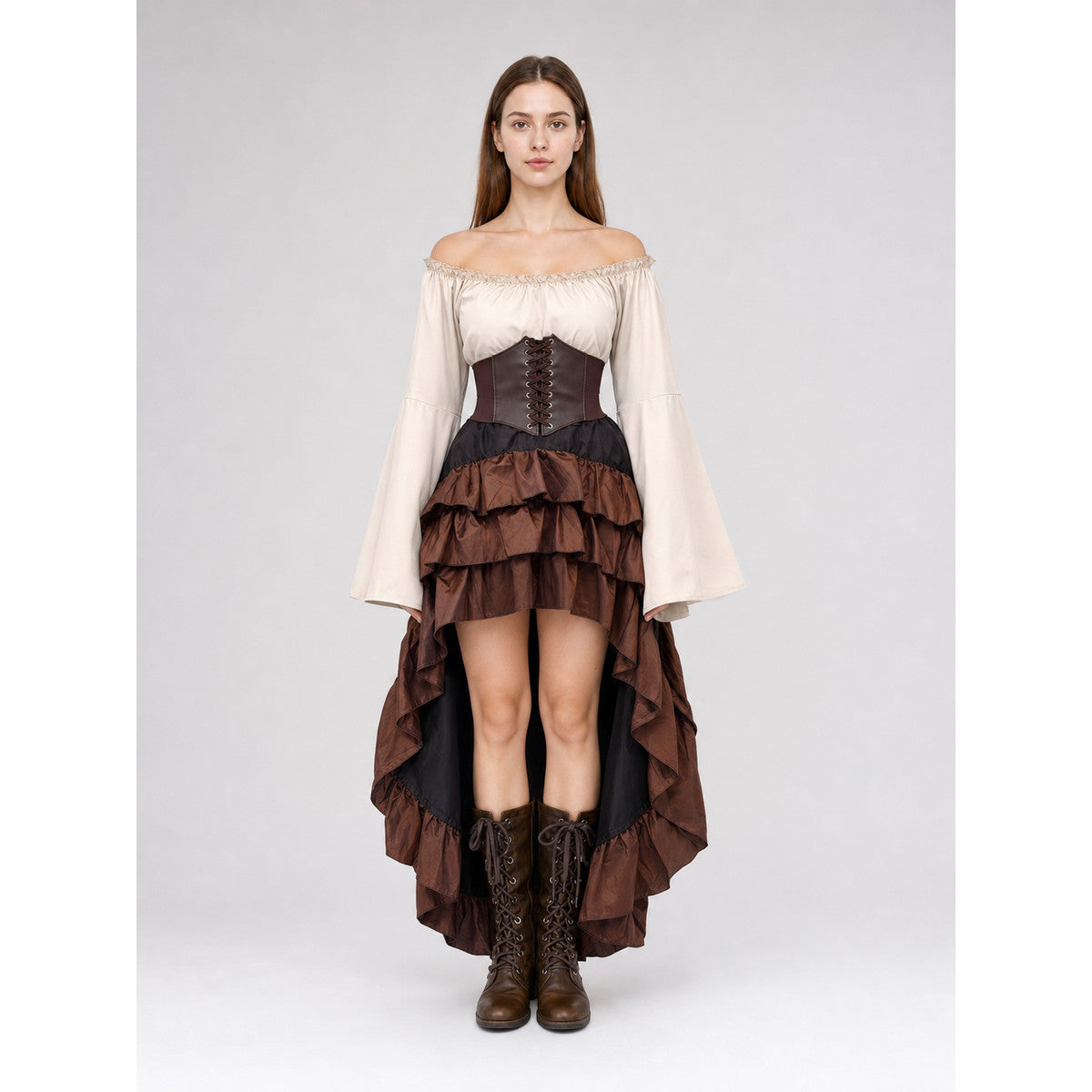 Pirate Costume with Corset and Skirt