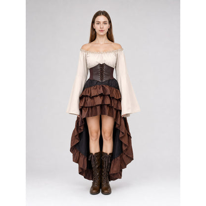 Pirate Costume with Corset and Skirt