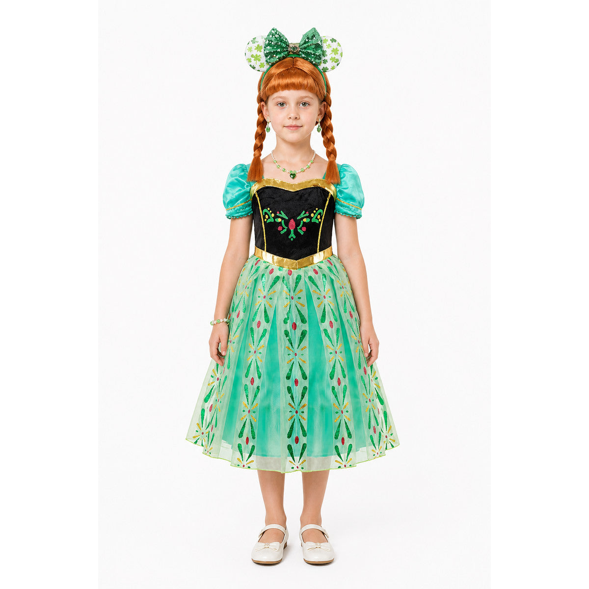 Children's Costume with Full Skirt and Jewelry main product view