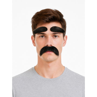 Black Costume Beard and Eyebrows