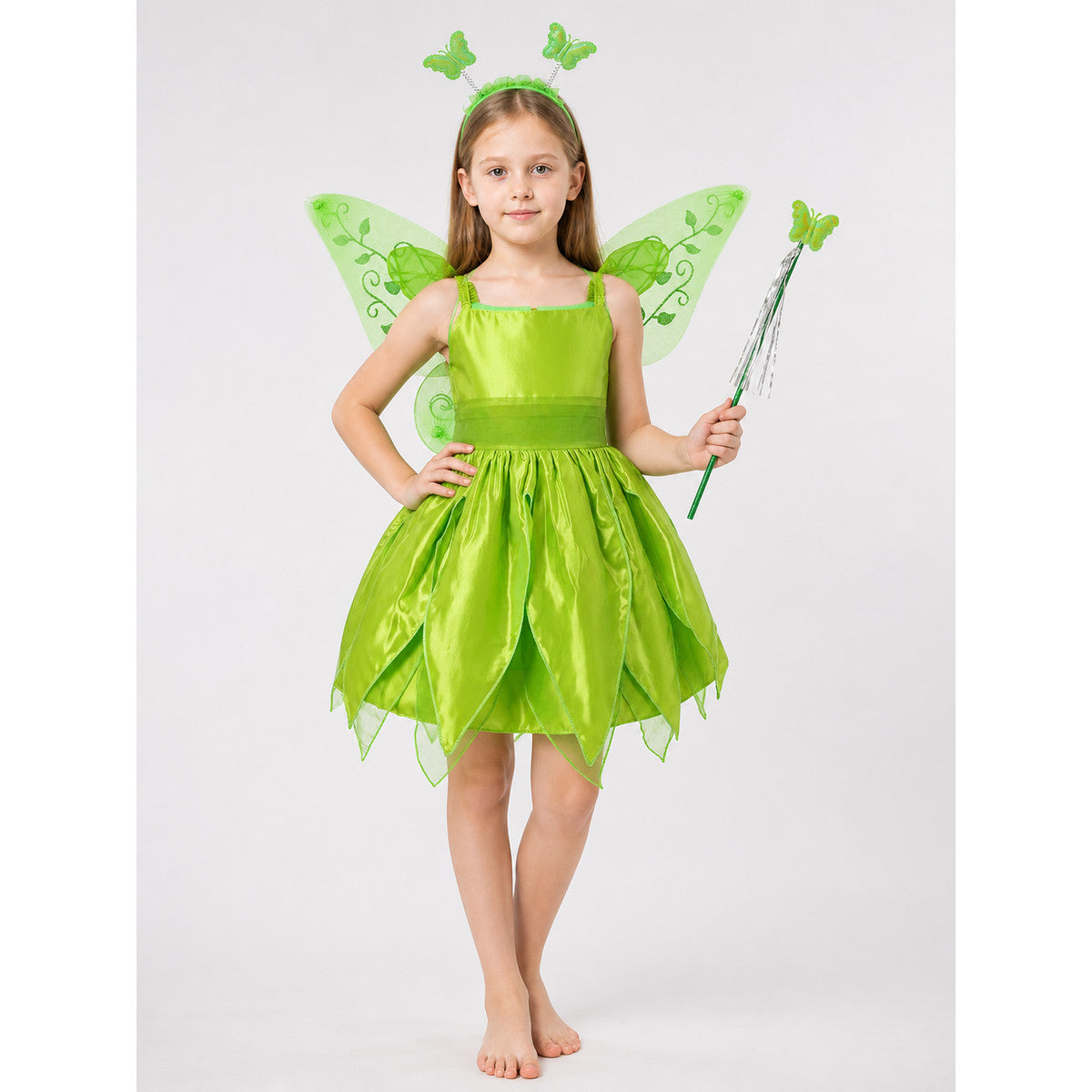 Green Fairy Costume with Wings for Halloween