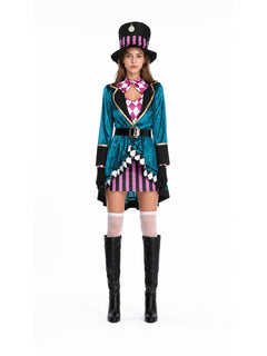 Magician Stage Costume with Asymmetrical Skirt