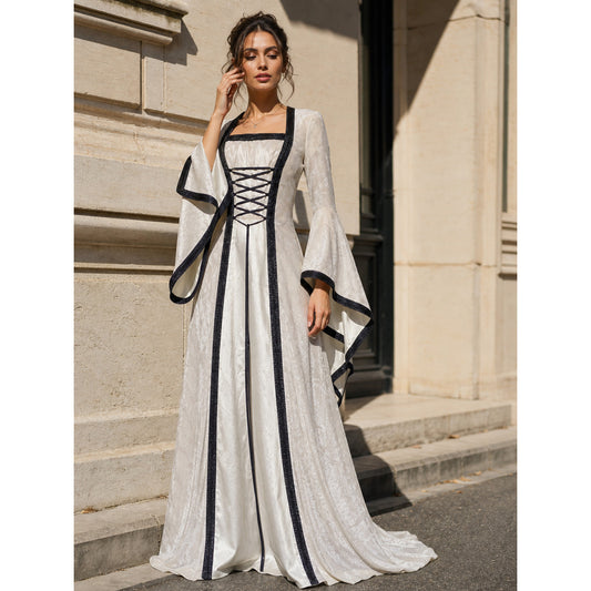 Vintage Long Dress with Corset Lacing