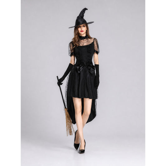 Witch-style carnival costume with accessories