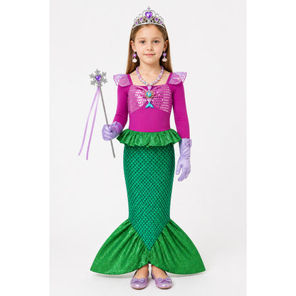 Sequin Mermaid Dress with Accessories for Girls main product view