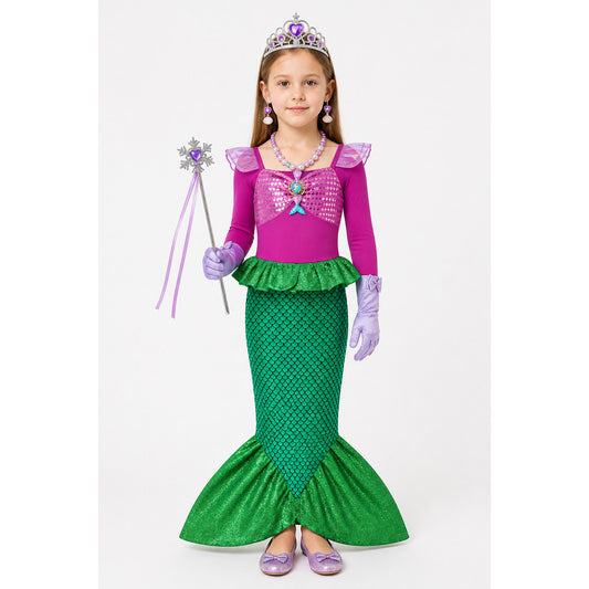 Sequin Mermaid Dress with Accessories for Girls main product view