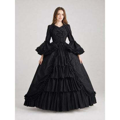 Gothic Lolita Dress with Long Sleeves and Lace