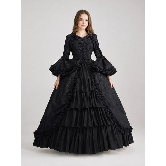 Gothic Lolita Dress with Long Sleeves and Lace