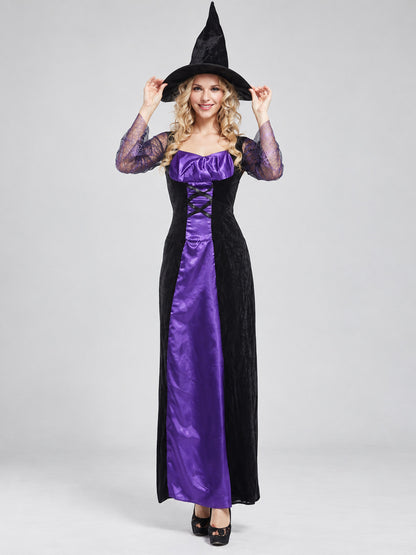 Witch Costume: Dress, Hat, Purple