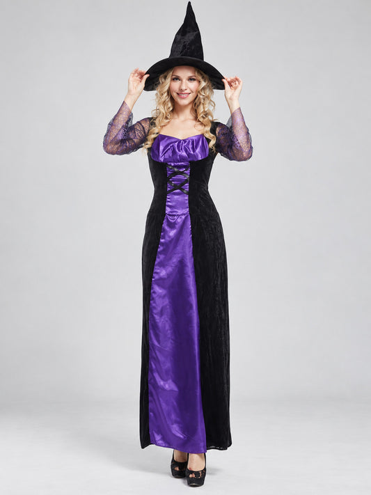 Witch Costume: Dress, Hat, Purple