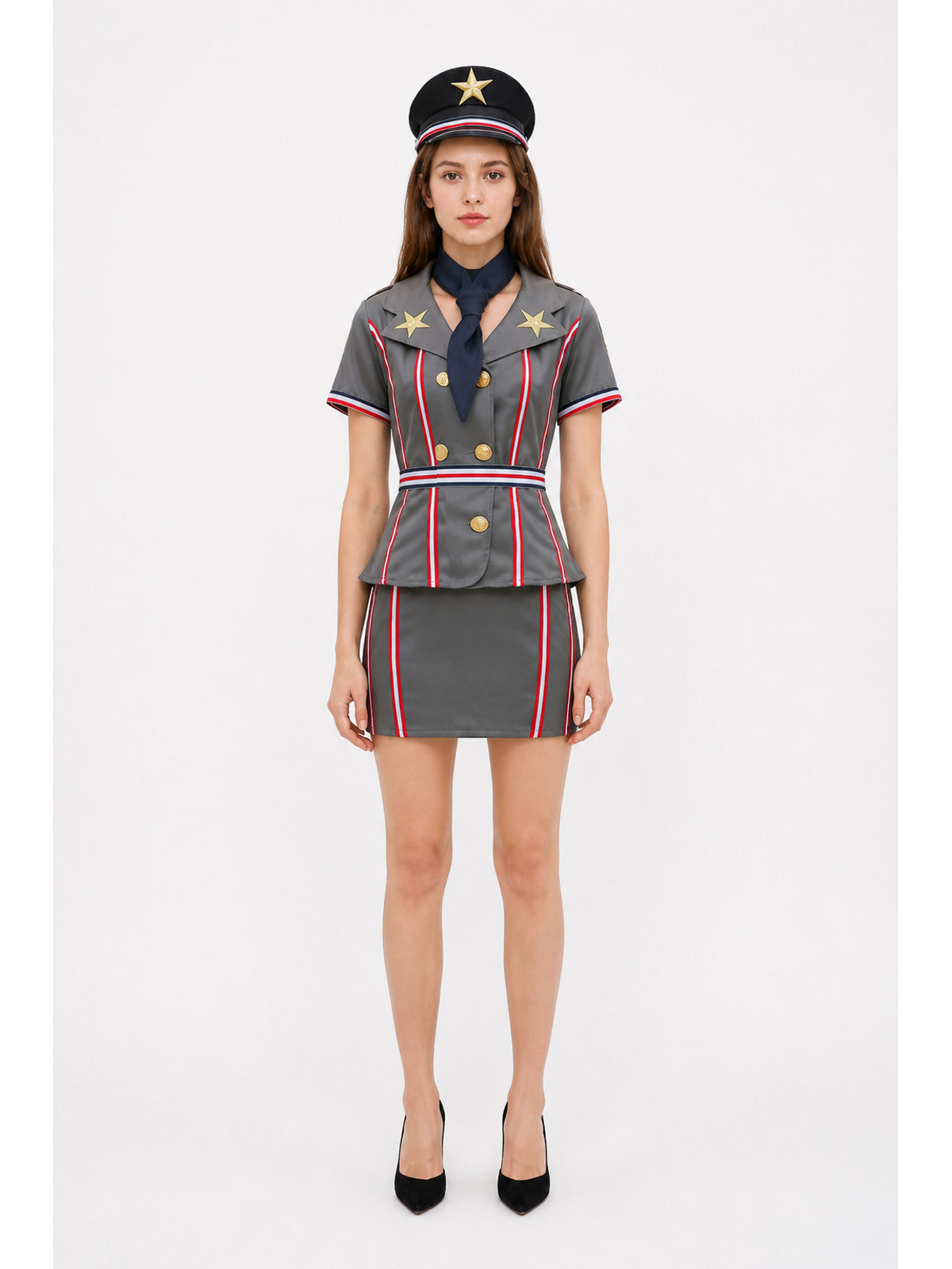 Pilot Uniform with Skirt and Gold Stars main product view