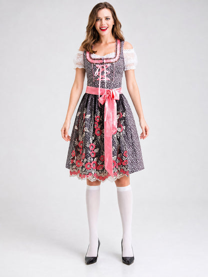 Bavarian-Style Cosplay Dress with a Bow