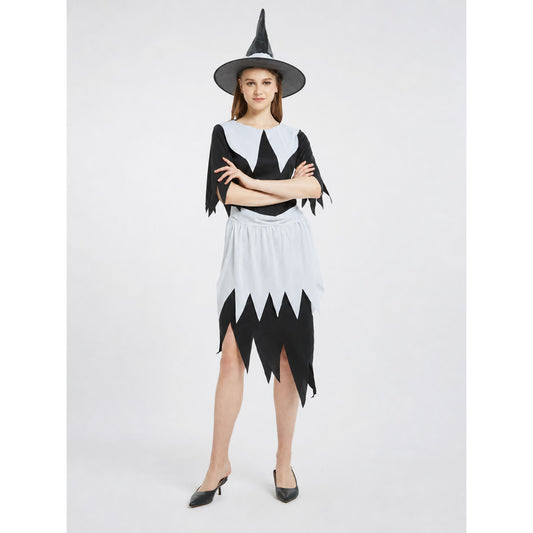 Halloween witch costume with hat and dress