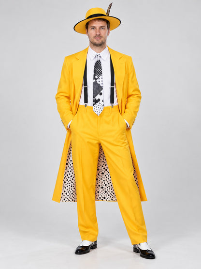 Cosplay Costume: Yellow Coat, Pants, Hat, Tie