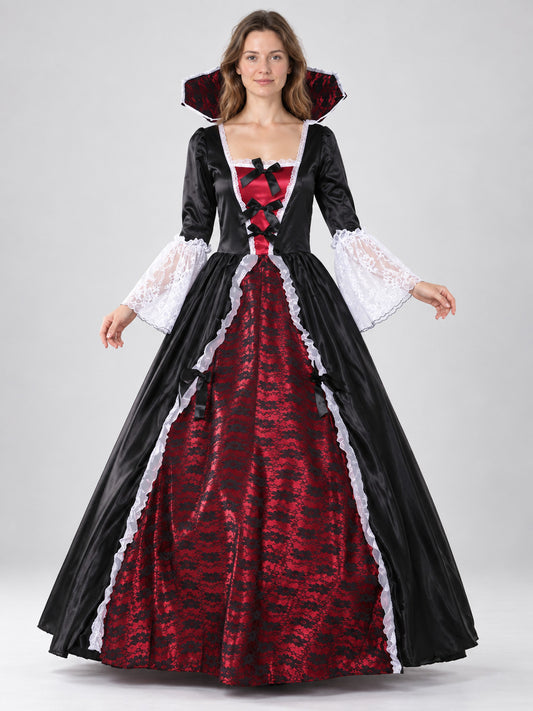 Vampire Costume with Lace and Crinoline