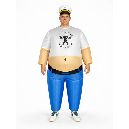 Inflatable Costume with Print and Number 6 for Parties front view
