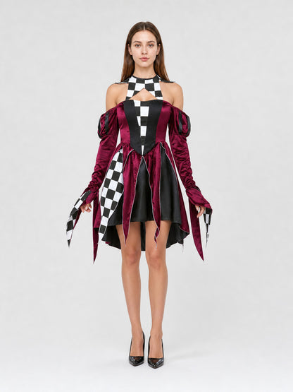 Retro Court Ball-Style Dress for Cosplay on-model view