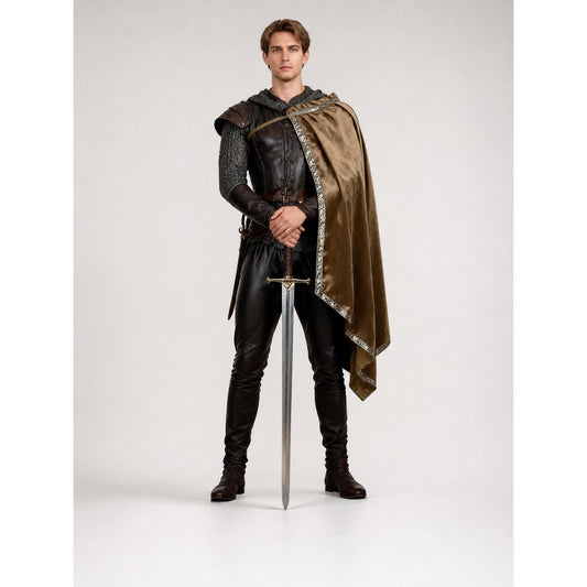 Brown Asymmetrical Carnival Cape