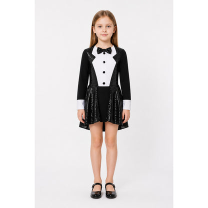 Sequin and Bow Tuxedo-Style Dress main product view