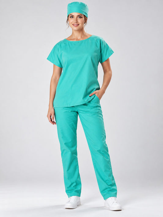 Turquoise Doctor Costume for Carnival, 3 Pieces