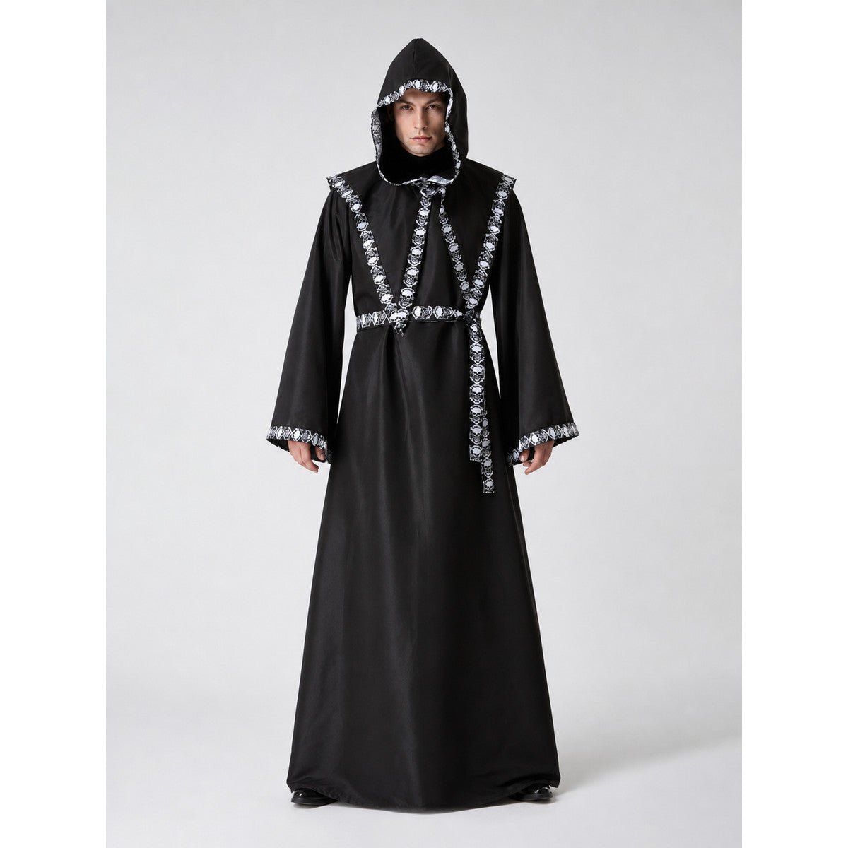 Gothic Hooded Robe with Belt