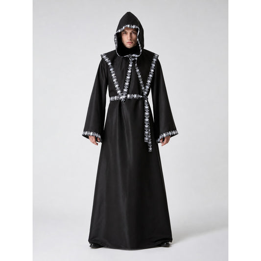Gothic Hooded Robe with Belt