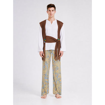Boho Carnival Costume with Wide-Leg Pants