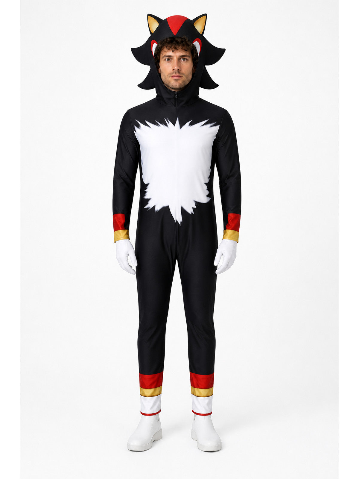 Sonic One-Piece Costume with Hood and Gloves main product view