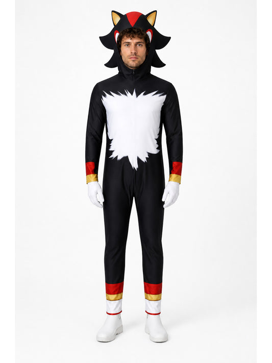 Sonic One-Piece Costume with Hood and Gloves main product view