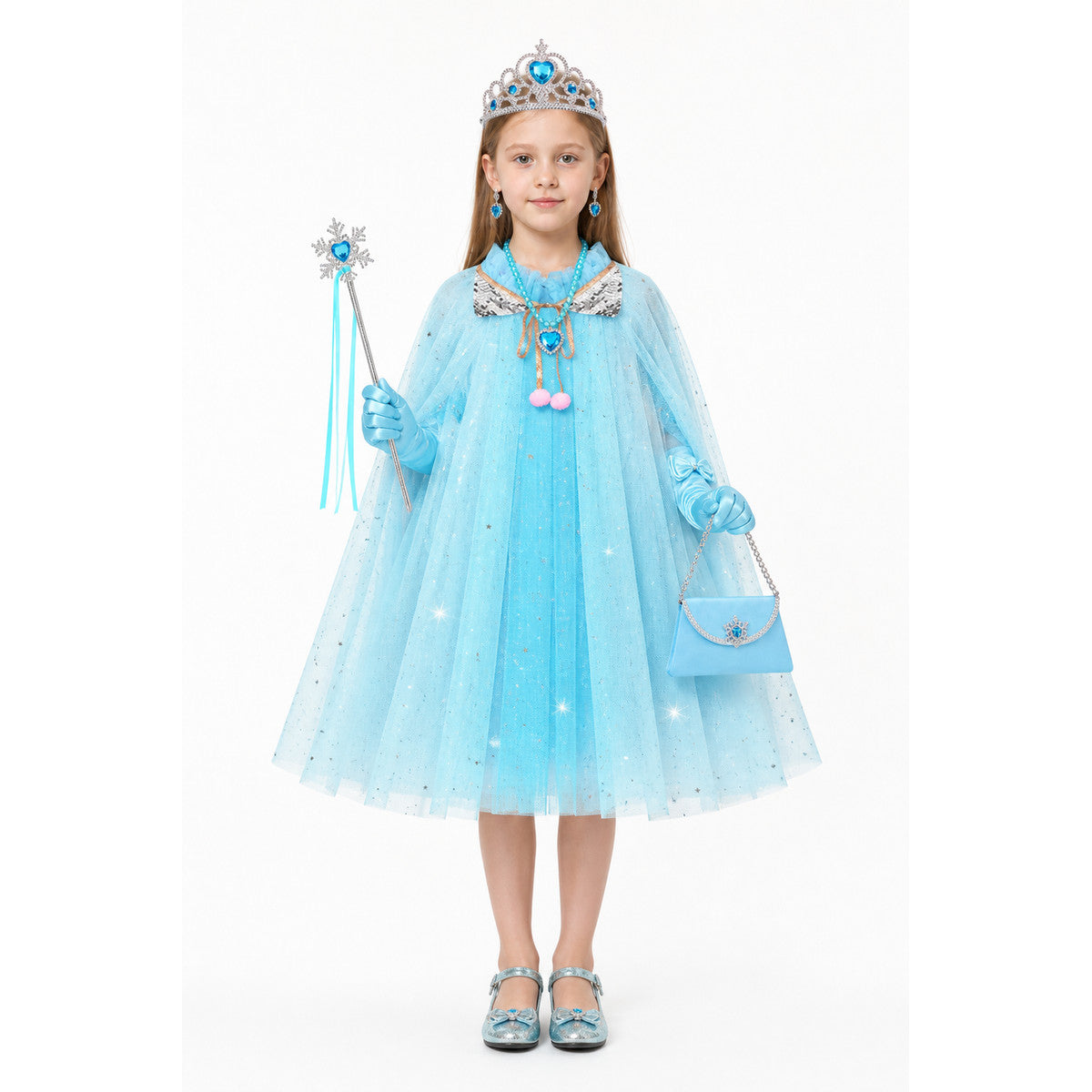 Children's Cape with Crown and Magic Wand main product view