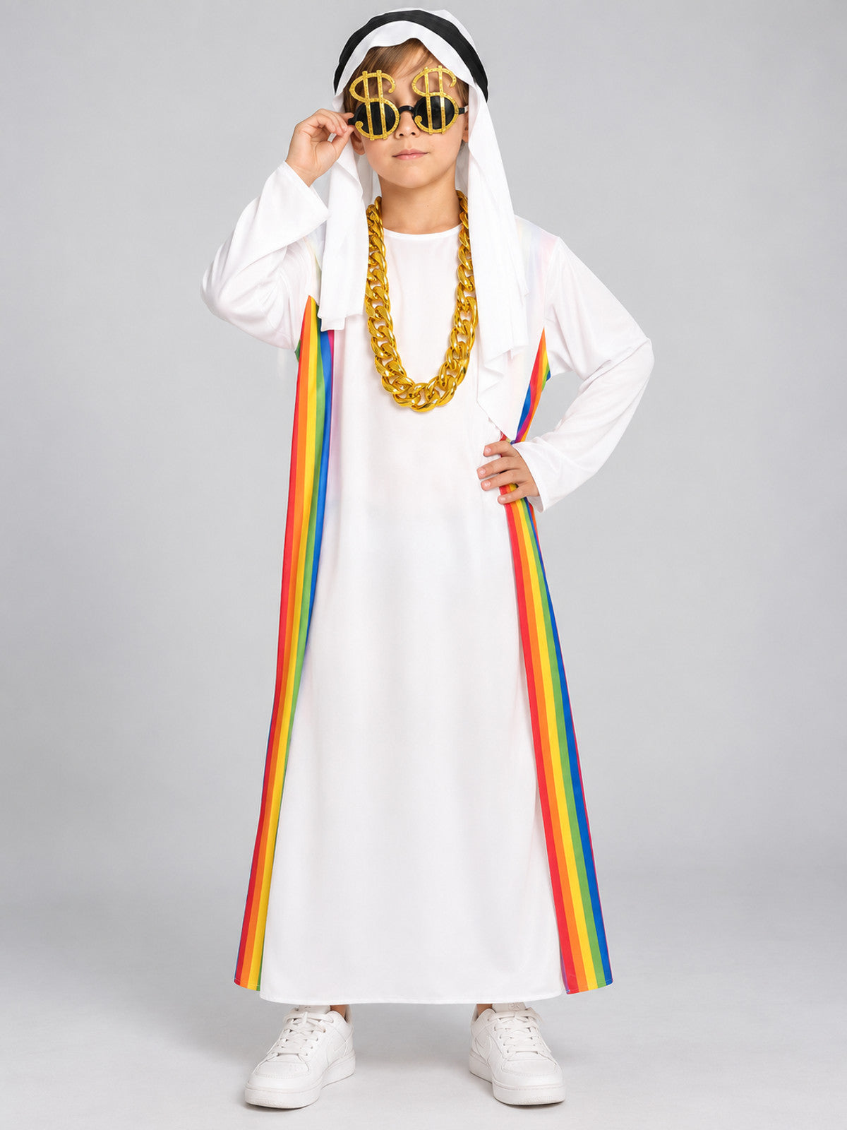 Kids' Oriental Prince Carnival Costume, White