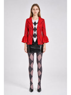Harley Quinn Cosplay Costume with Jacket, Top, and Skirt