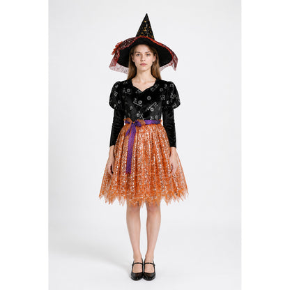 Halloween Dress with Full Skirt and Hat main product view